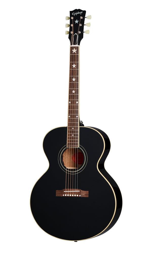 (Epiphone Inspired by Gibson Custom) Epiphone ECJ180LSEBNH1 J-180 LS Acoustic-Electric Guitar - Ebony