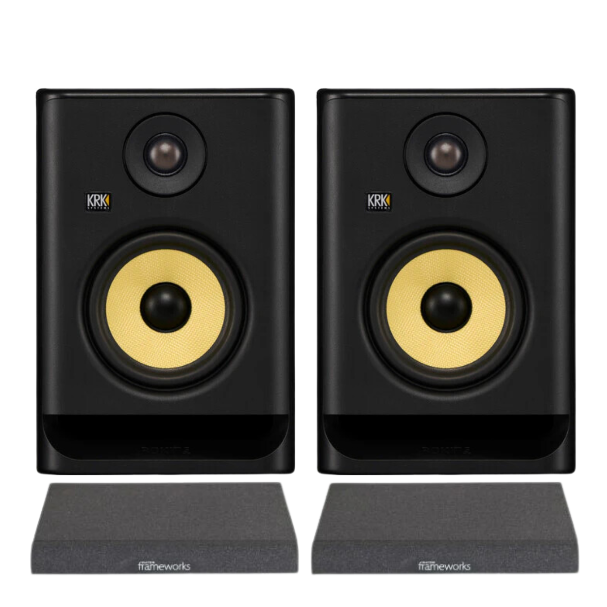 KRK ROKIT G5 Powered Studio Monitor with Gator Studio Monitor Isolation Pads - Pair | Zoso Music Sdn Bhd