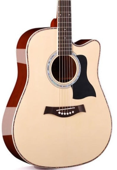 Caesar X-416c Acoustic Guitar 41 Inches Cutaway Natural