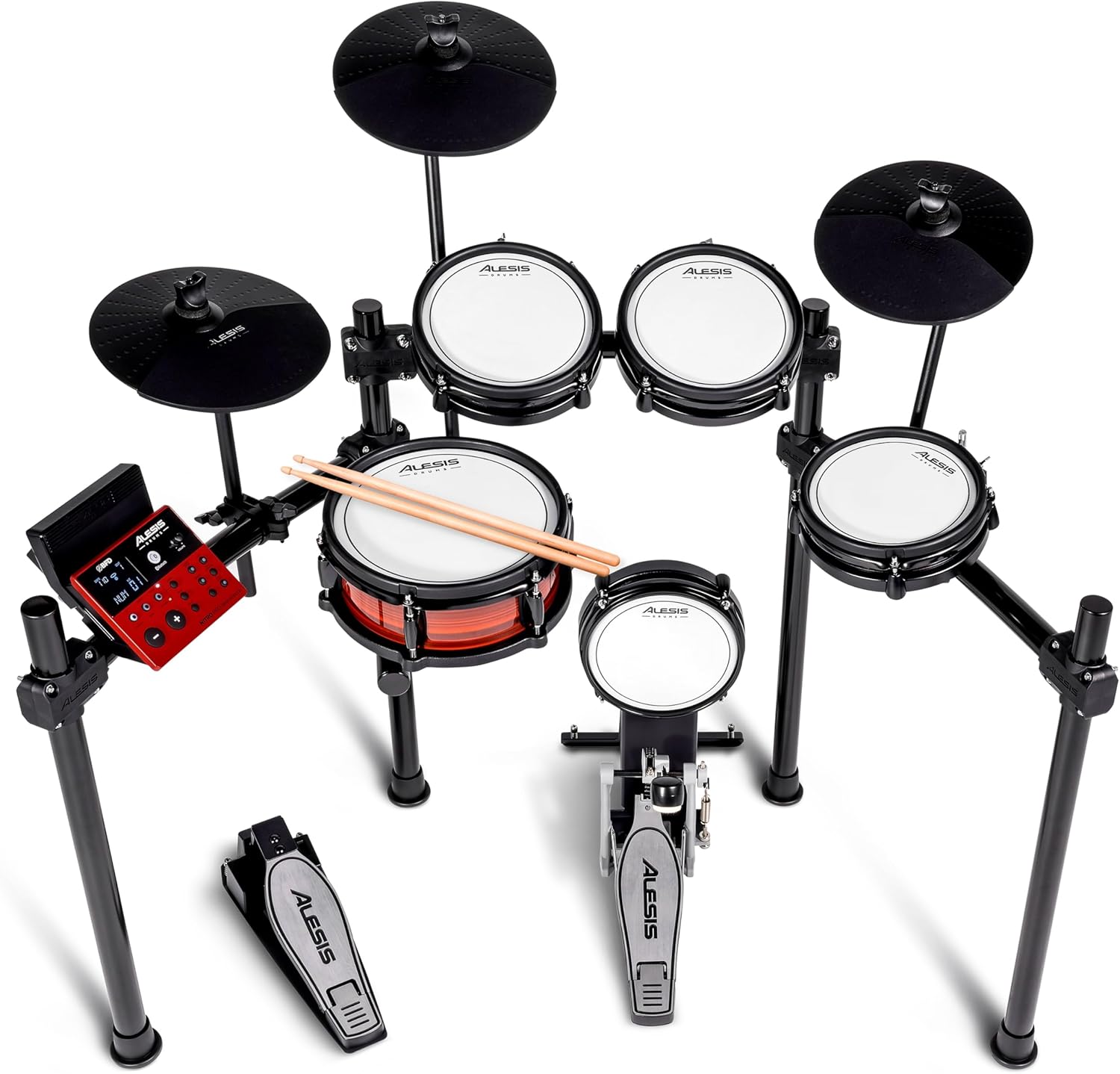 Alesis Nitro Pro Electronic Drum Kit with Free Drum Stool, Headphone, Drum Rug and Drumstick | Zoso Music Sdn Bhd