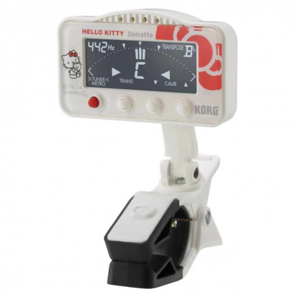 Korg Dolcetto AW-3M Hello Kitty Series Clip-On Tuner in White (AW3M / AW 3M)