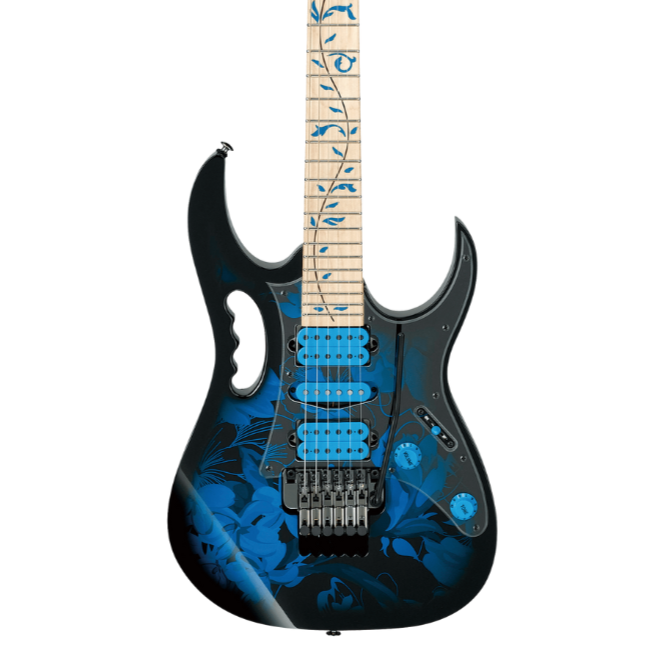 Ibanez Steve Vai Signature JEM77P Electric Guitar- Blue Floral Pattern