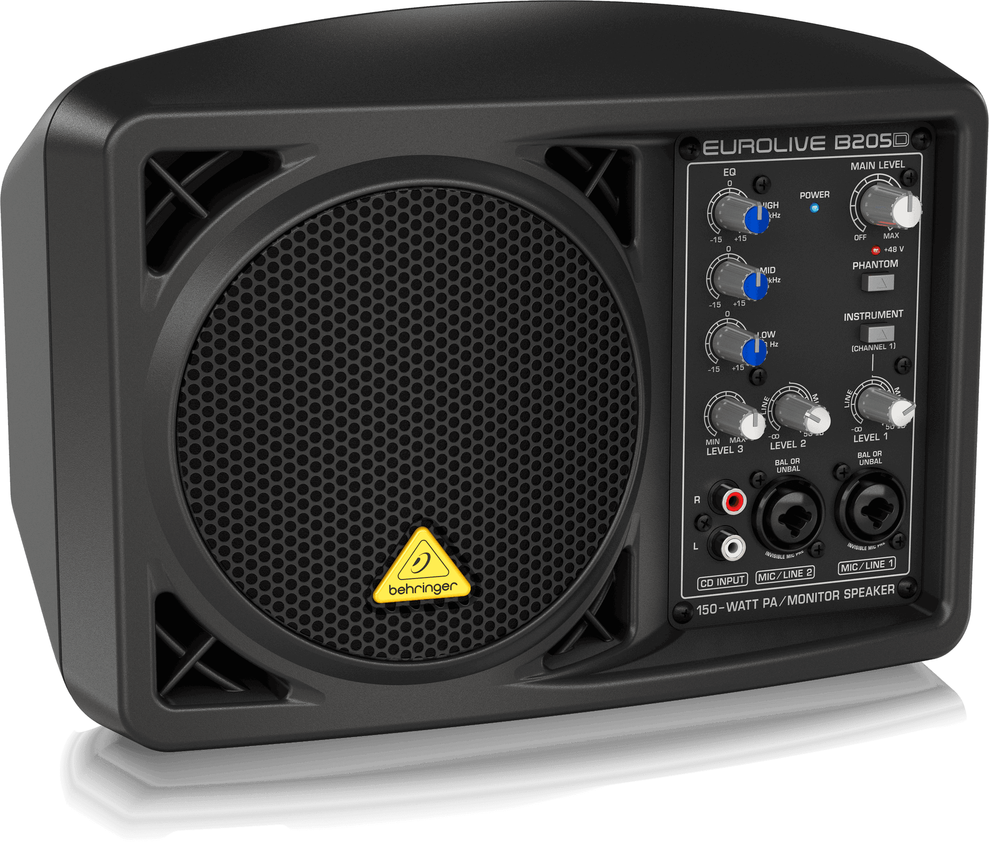 Behringer B205D Ultra-Compact 150 Watt PA/Monitor Speaker System | BEHRINGER , Zoso Music