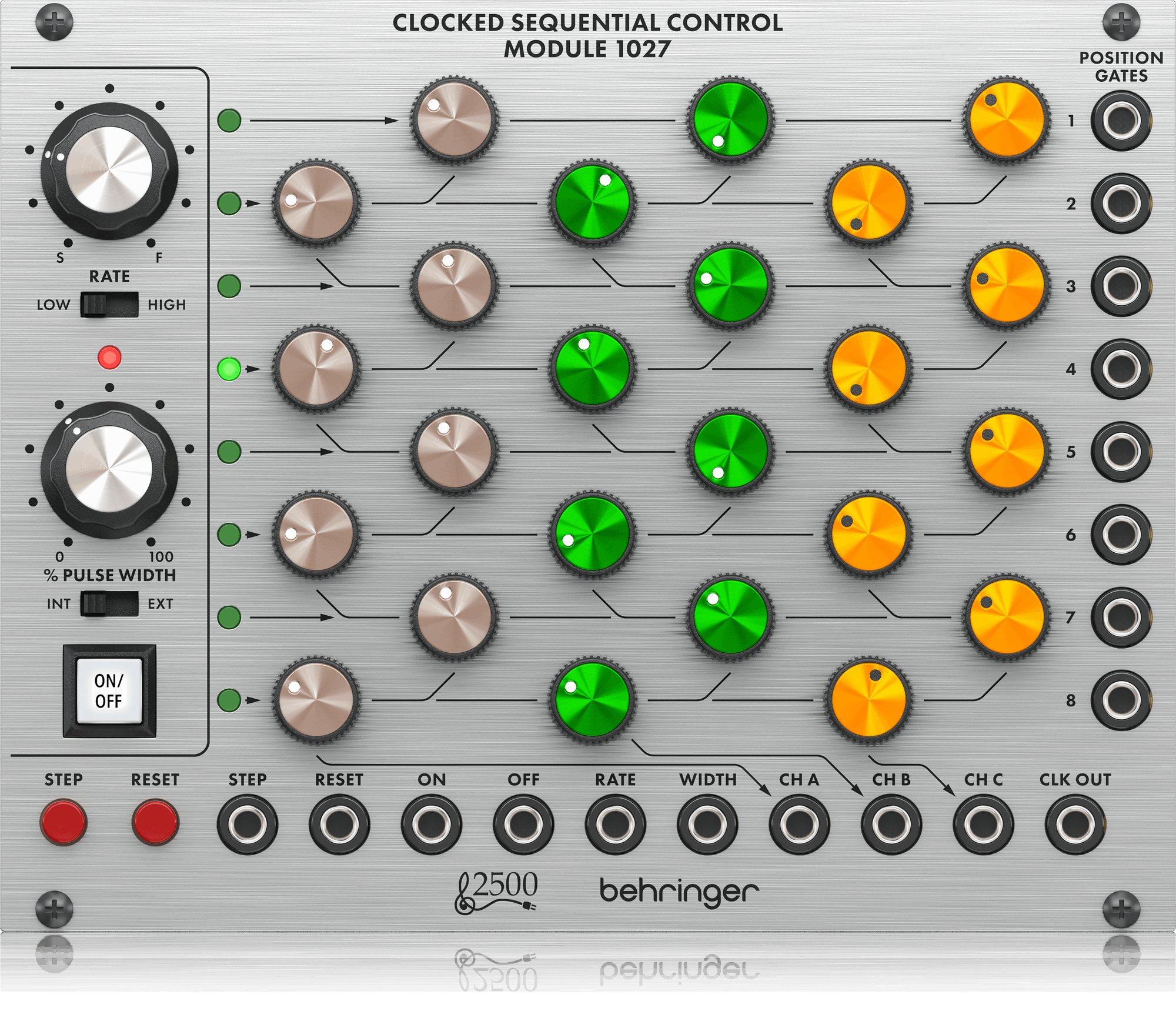 Behringer Clocked Sequential Control Module 1027 8-step Sequencer Eurorack Module | BEHRINGER , Zoso Music