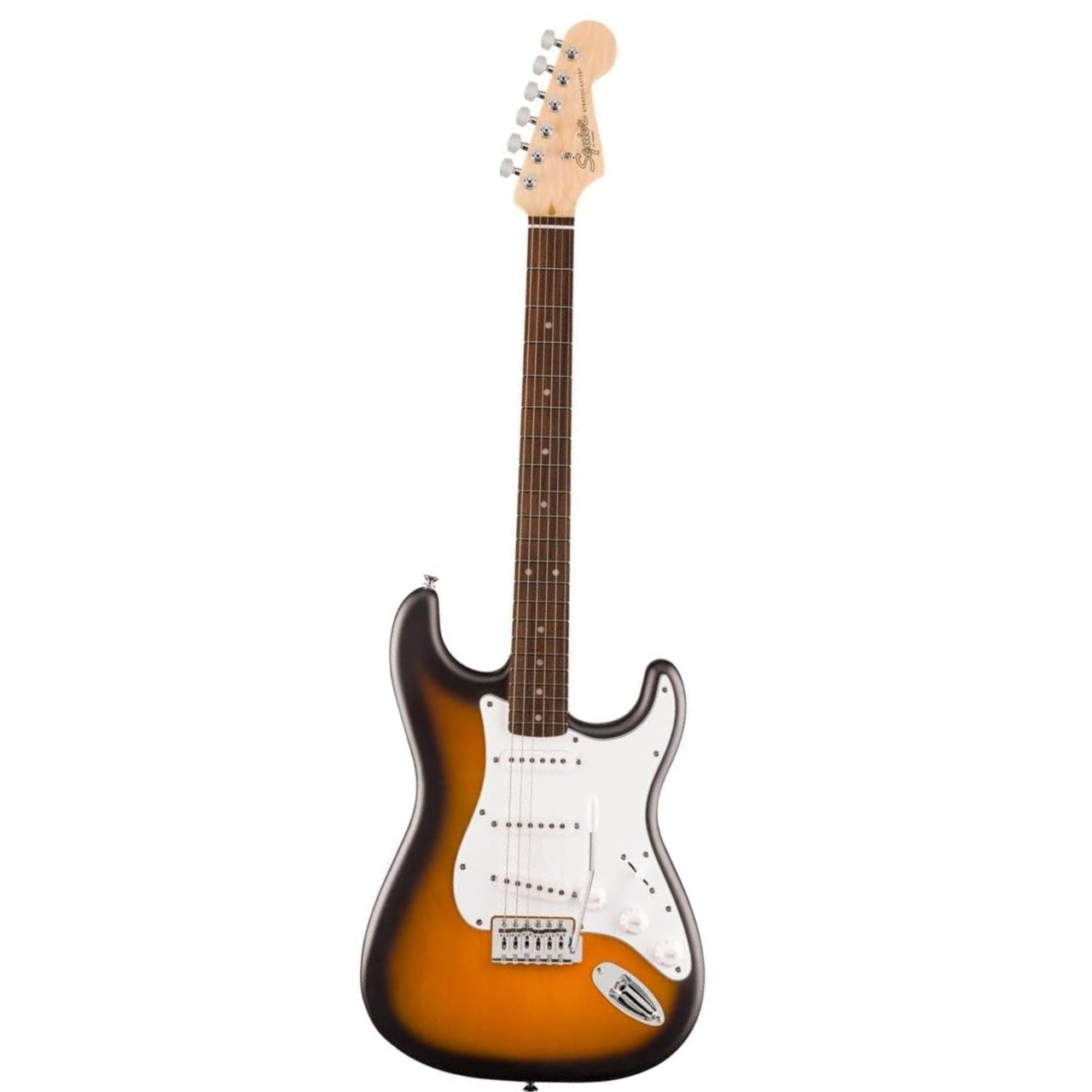 Squier Debut Series Stratocaster Electric Guitar, Laurel FB, 2-Colour Sunburst