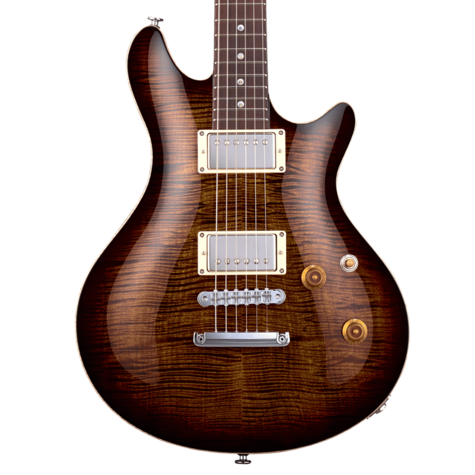 ESP Potbelly - Tiger Eye Sunburst Front View Zoso Music 