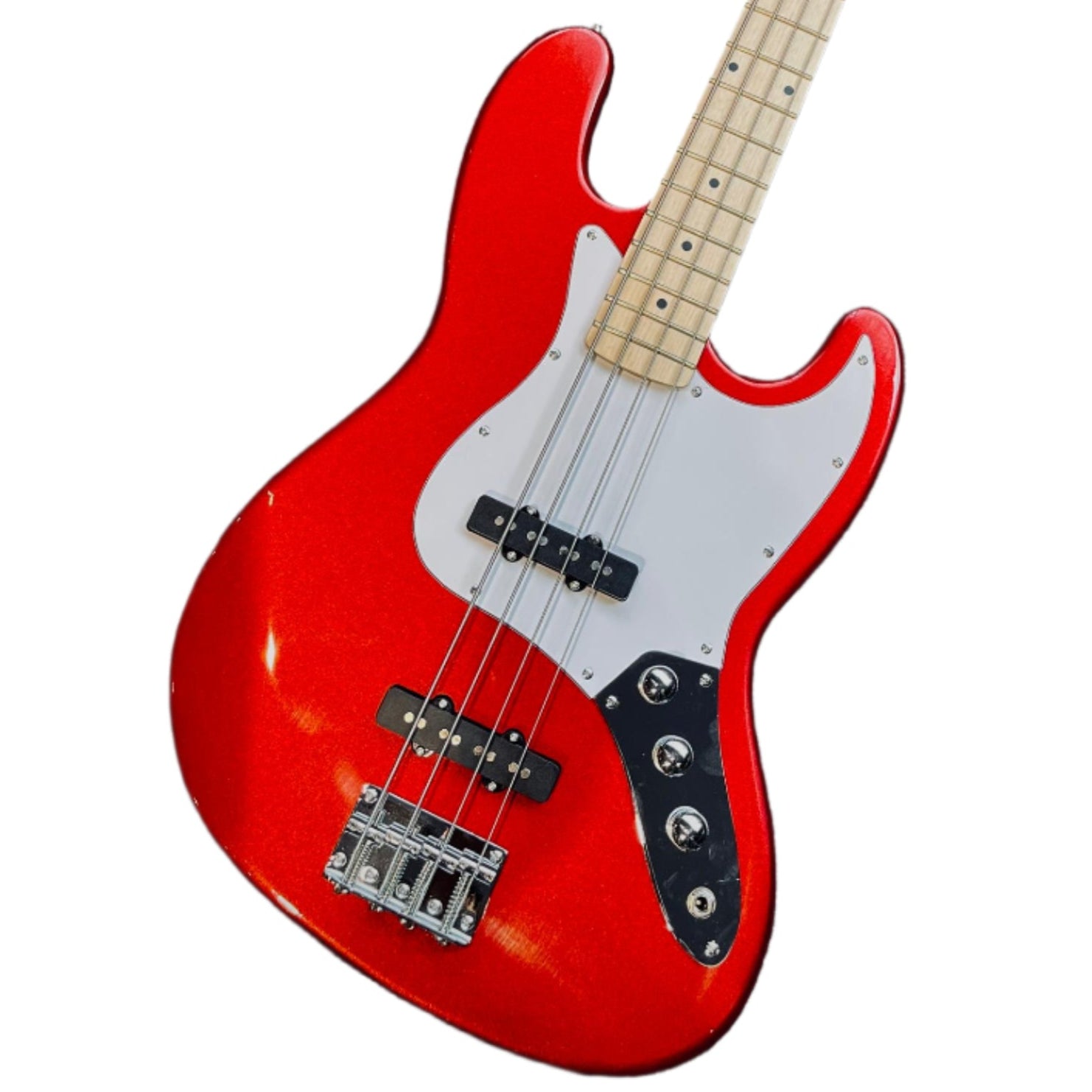 Neowood K-EB6-4-M RD Jazz Bass 4 String Maple Neck Bass Guitar Red | Zoso Music Sdn Bhd