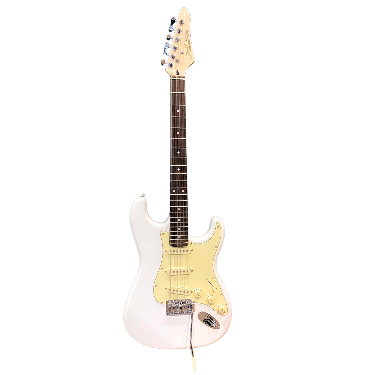 J&D ST-DS10S Stratocaster Electric Guitar, Ivory White