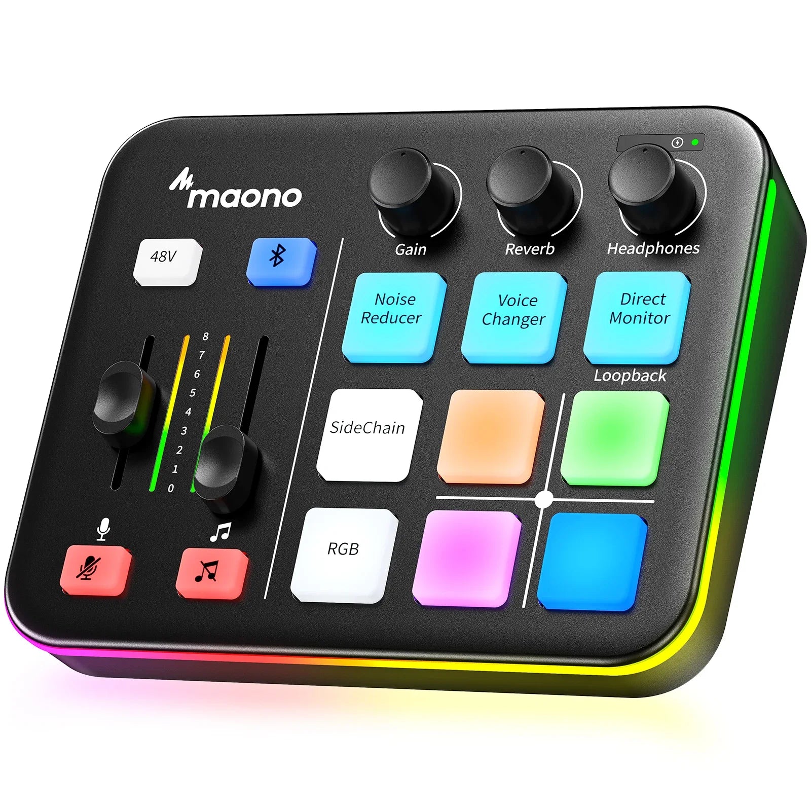 Maono Maonocaster G1 NEO Audio Mixer For Game Streamer - Black | Zoso Music Sdn Bhd