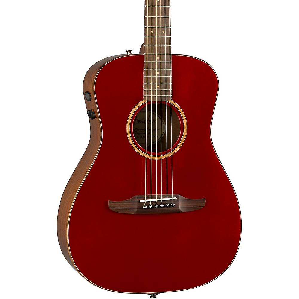 Fender Malibu Classic Small-Bodied Acoustic Guitar w/Bag, Hot Rod Red Metallic