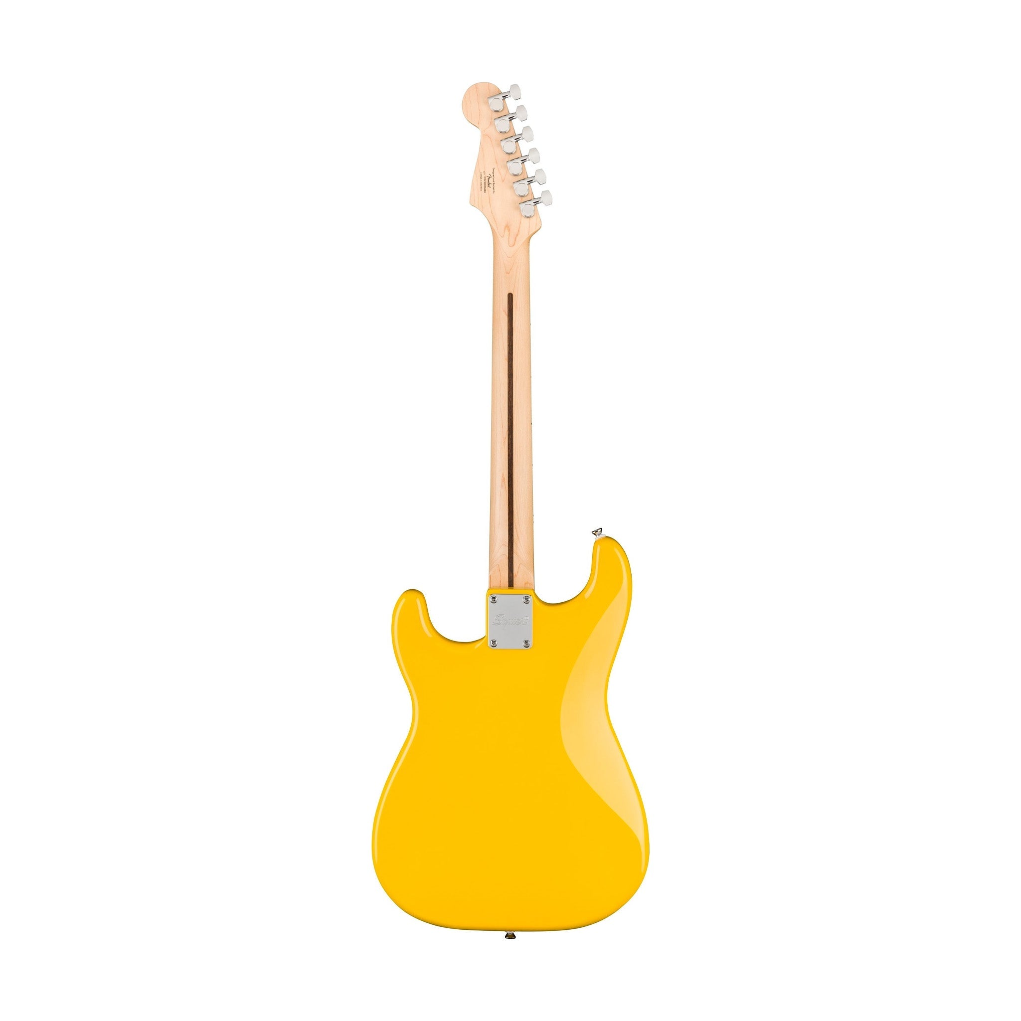 Squier Limited Edition Sonic Stratocaster HT Electric Guitar w/White Pickguard, Maple FB, Graffiti Yellow