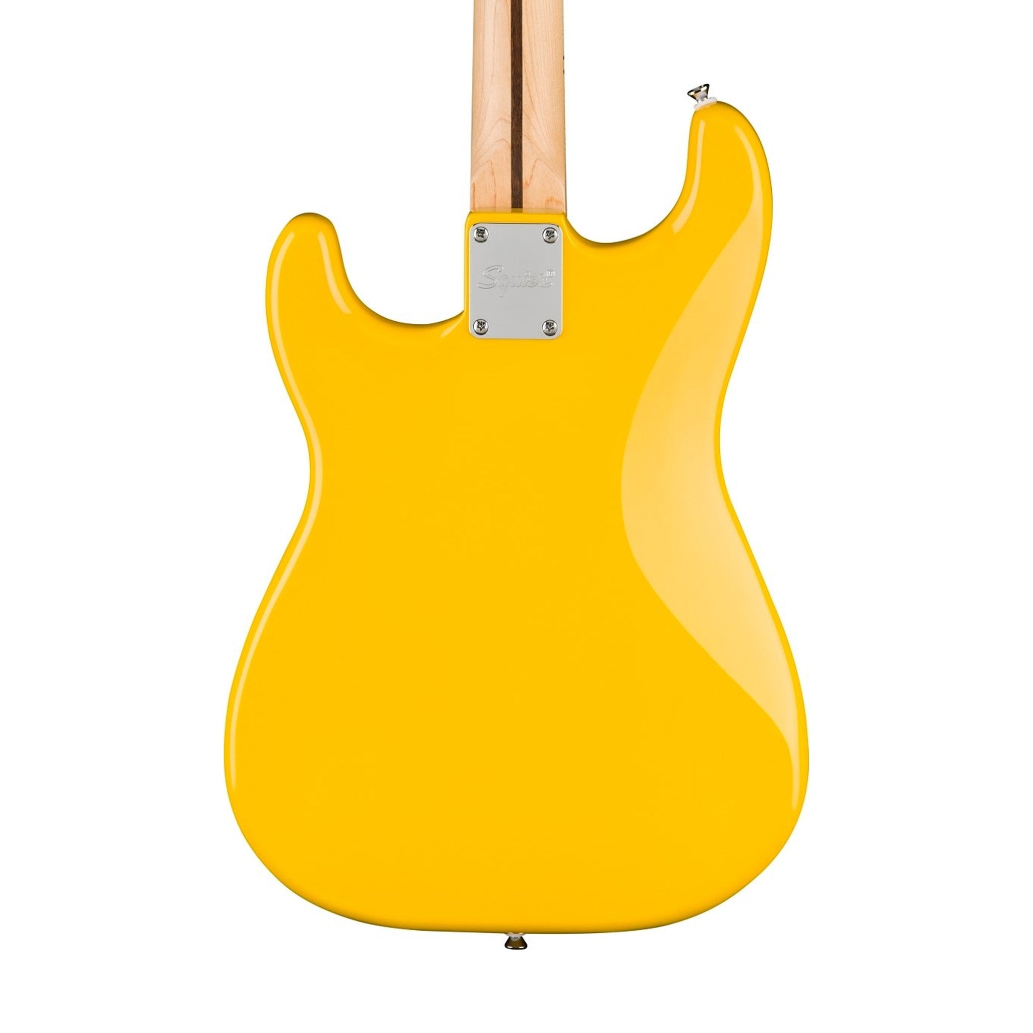 Squier Limited Edition Sonic Stratocaster HT Electric Guitar w/White Pickguard, Maple FB, Graffiti Yellow