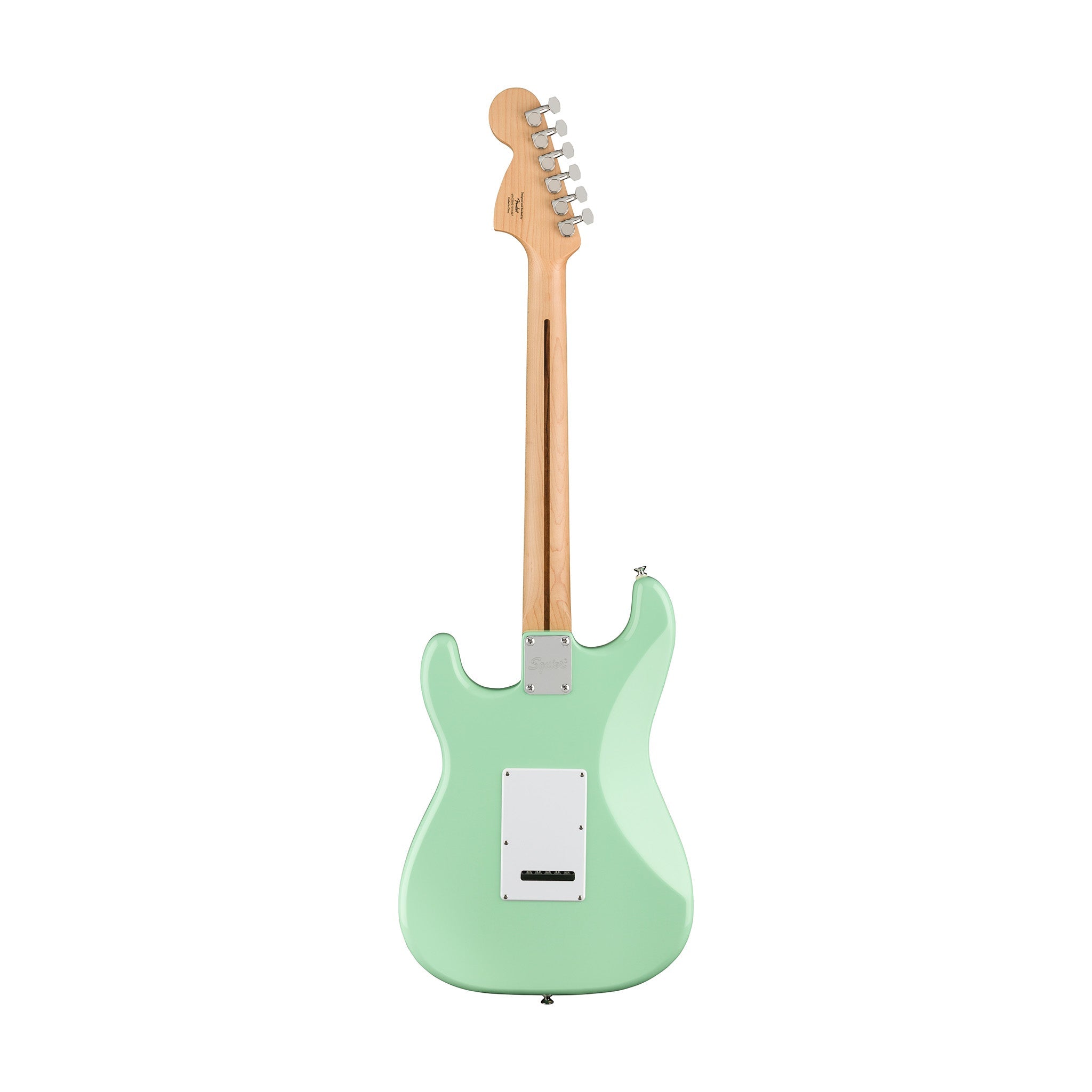 Squier FSR Affinity Series Stratocaster Guitar w/White Pearloid Pickguard, Laurel FB, Surf Green