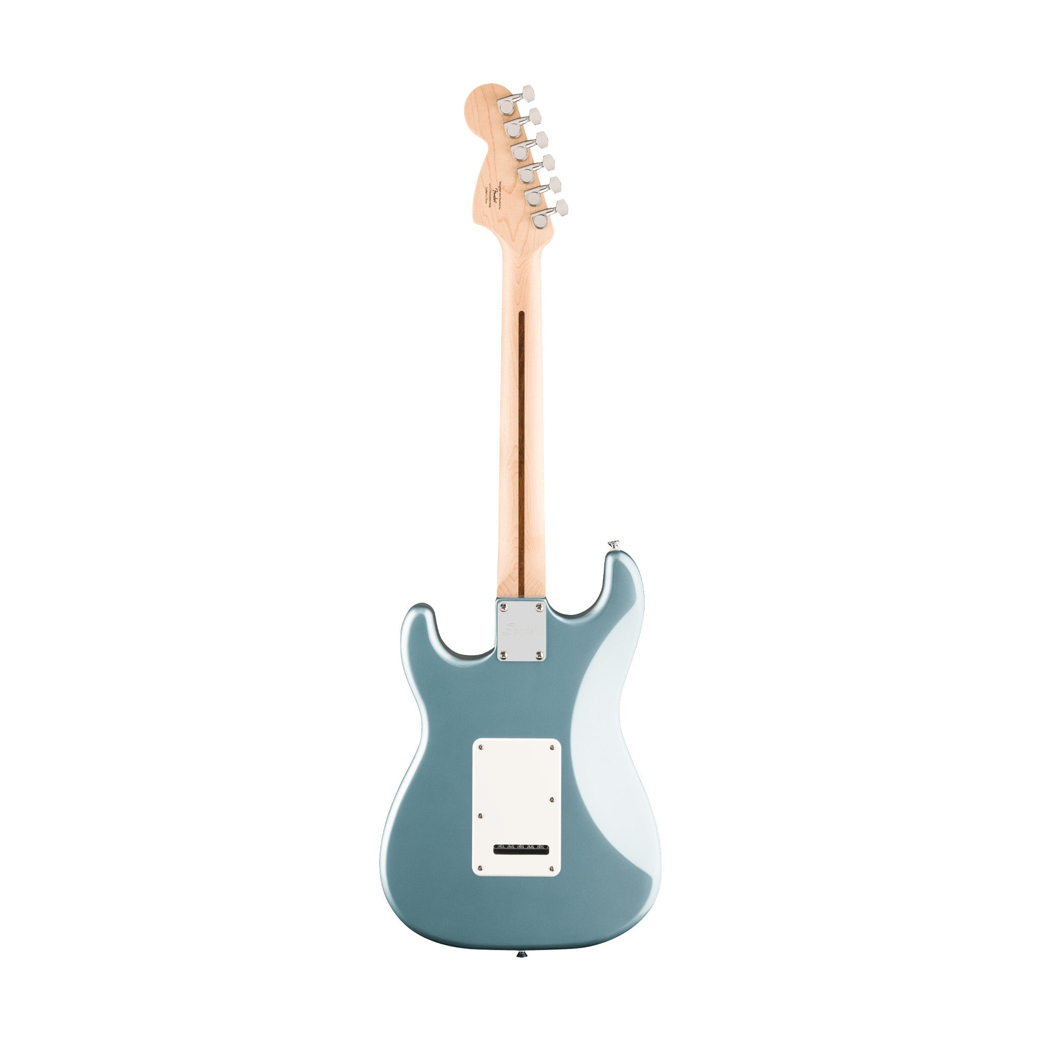 Squier Affinity Series Stratocaster Junior HSS Electric Guitar, Laurel FB, Ice Blue Metallic