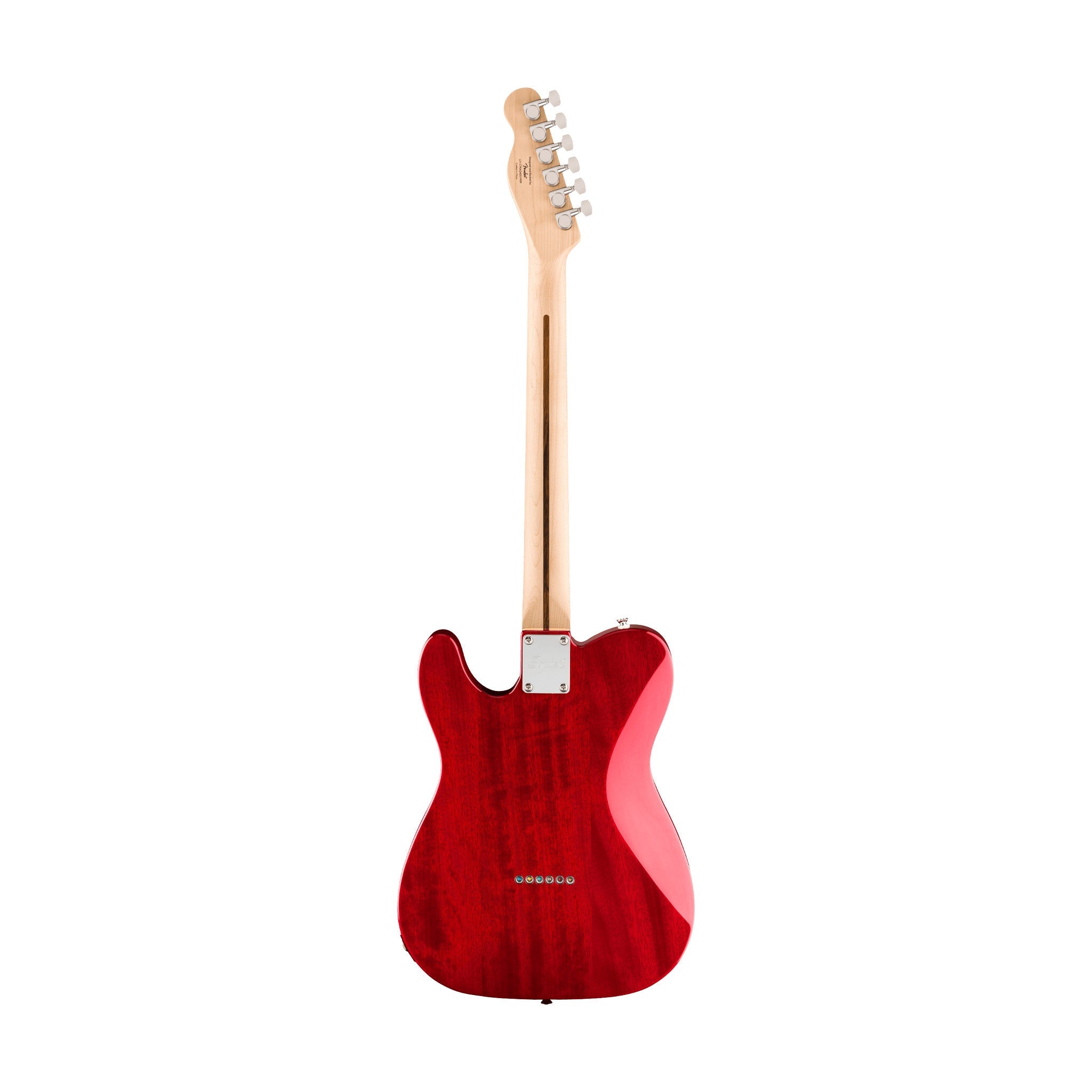 Squier Affinity Series Telecaster FMT SH Electric Guitar, Laurel FB, Crimson Red Transparent