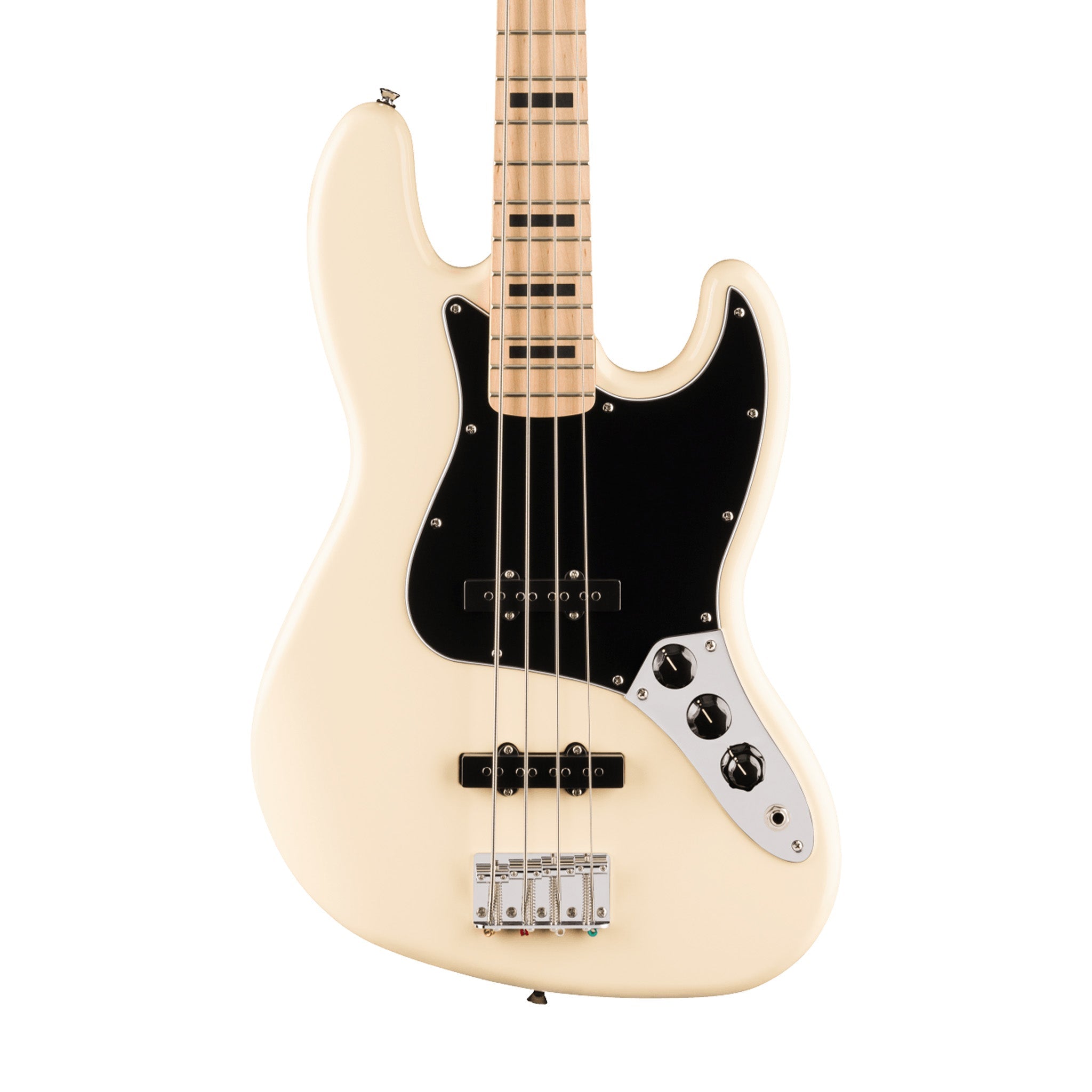 Squier Affinity Series Active Jazz Bass Guitar, Maple FB, Olympic White | Zoso Music Sdn Bhd