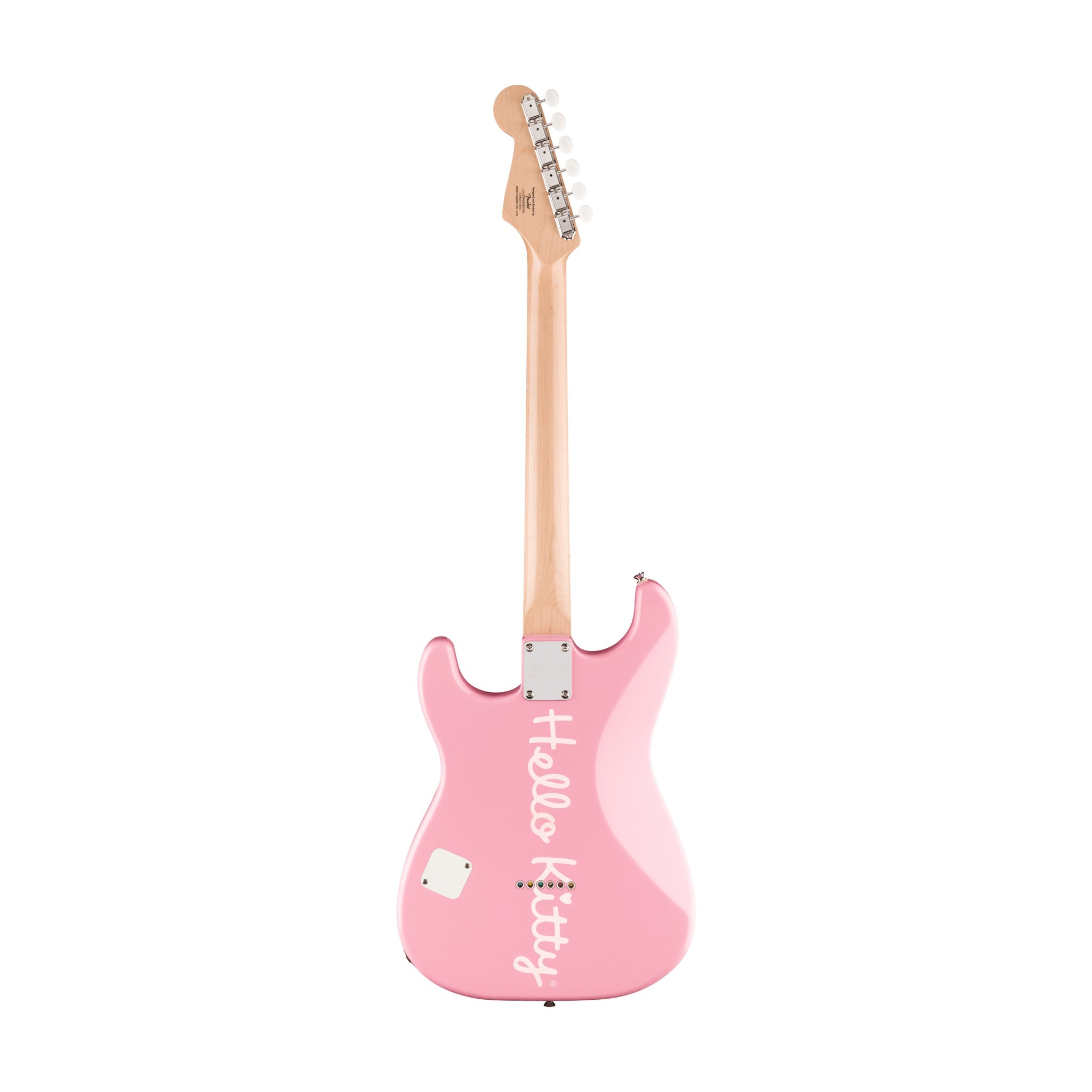 Squier by Fender Limited Edition Hello Kitty Stratocaster Electric Guitar, Maple FB, Pink