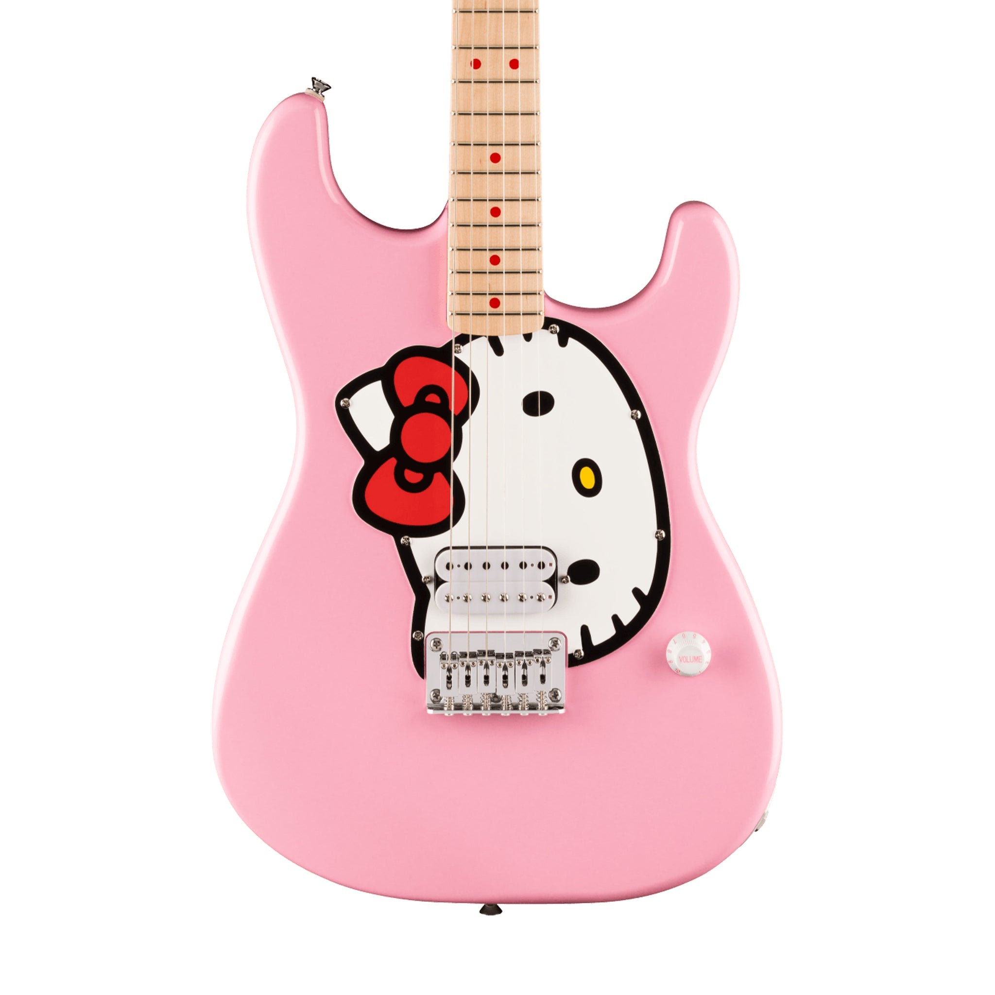 Squier by Fender Limited Edition Hello Kitty Stratocaster Electric Guitar, Maple FB, Pink | Zoso Music Sdn Bhd