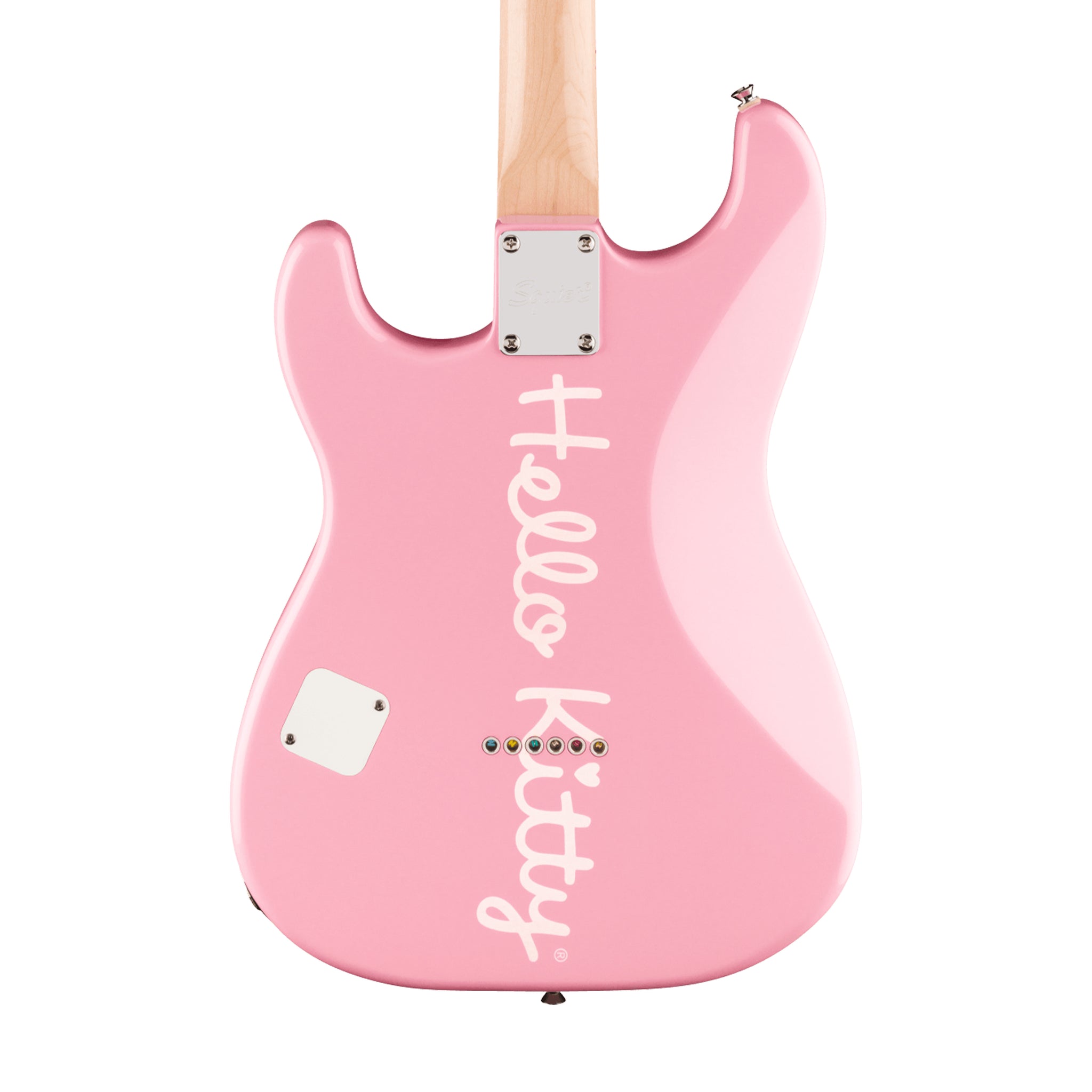 Squier by Fender Limited Edition Hello Kitty Stratocaster Electric Guitar, Maple FB, Pink