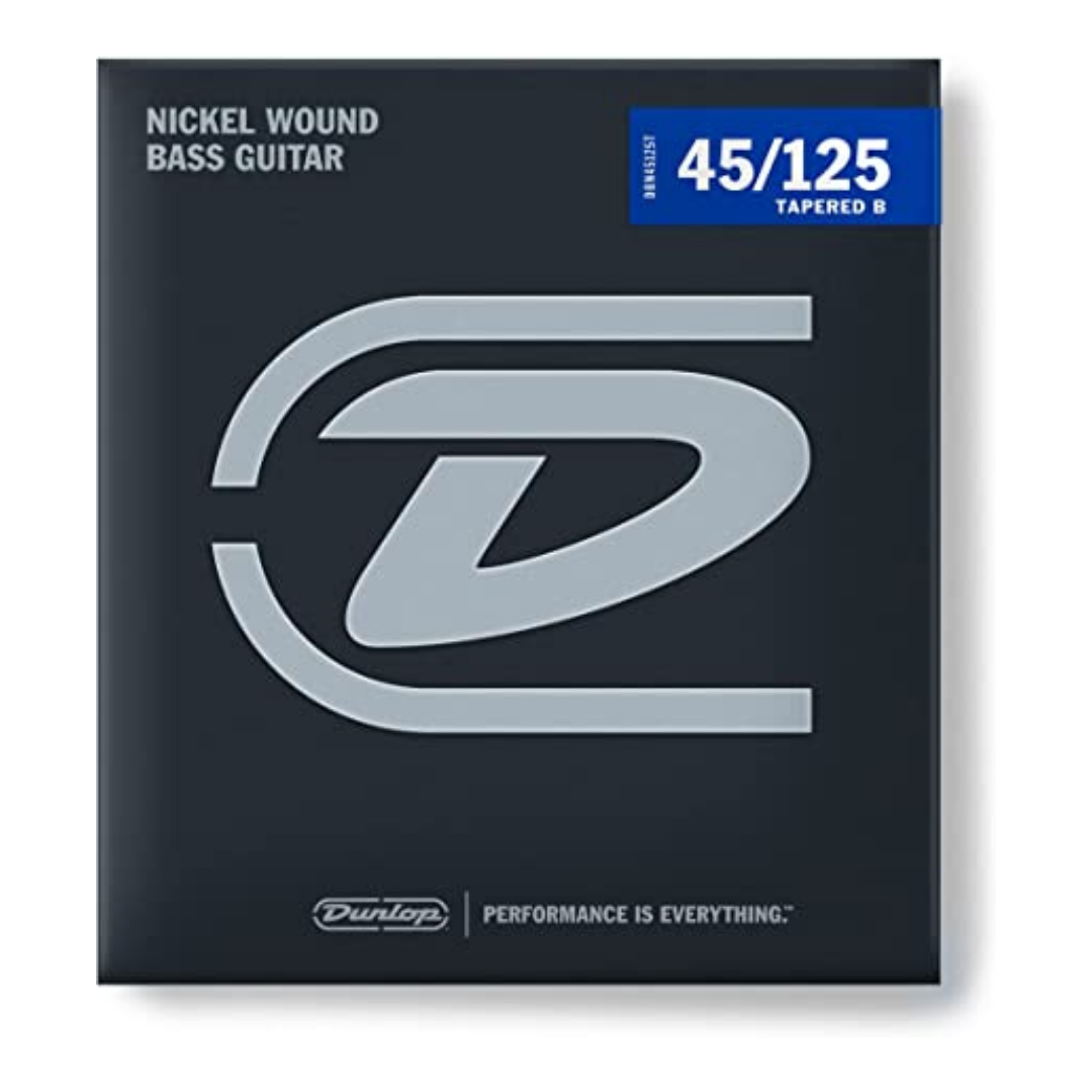 DUNLOP DBN45125T NICKEL WOUND BASS STRINGS W/TAPERED B MEDIUM 045-125 5 STRINGS | JIM DUNLOP , Zoso Music