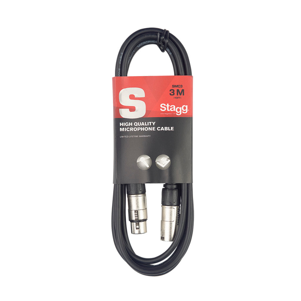 STAGG SMC3 MICROPHONE CABLE XLR TO XLR 3M (10F), STAGG, CABLES, stagg-cable-smc3, ZOSO MUSIC SDN BHD
