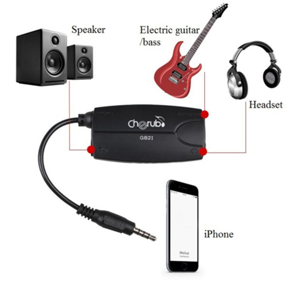 CHERUB GB2i INTERFACE FOR GUITAR/BASS TO PHONE (GB-2i) | CHERUB , Zoso Music