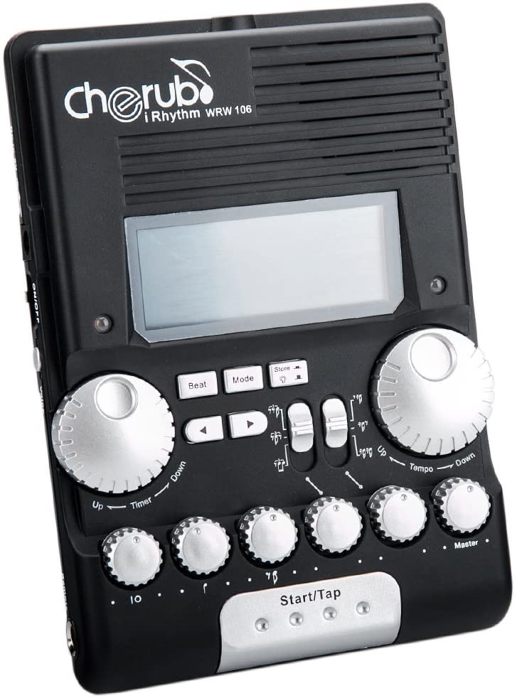 CHERUB WRW-106 RHYTHM TRAINER DRUM METRONOME WITH TAP TEMPO FUNCTION FOR DRUMMERS WRW106-BK | CHERUB , Zoso Music