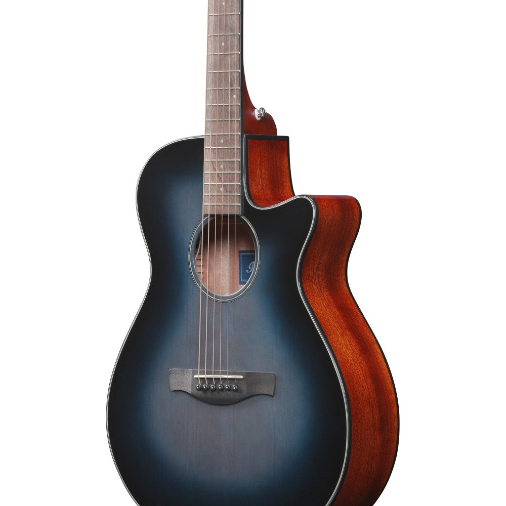 Ibanez AEG50-IBH AEG Series Grand Concert Acoustic Electric Guitar, Indigo Blue Burst High Gloss