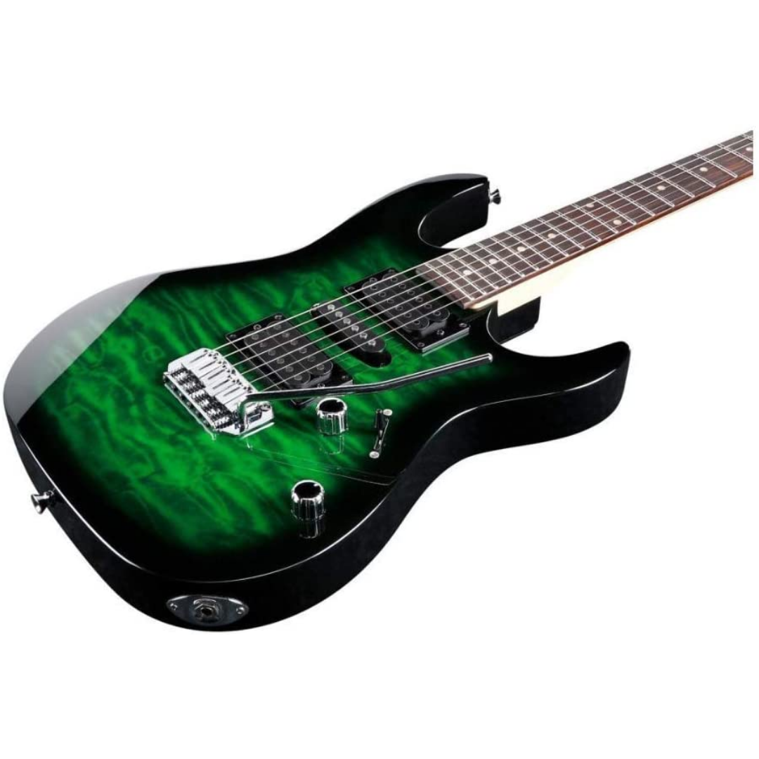 Ibanez Gio GRX70QA - Transparent Emerald Burst, IBANEZ, ELECTRIC GUITAR, ibanez-electric-guitar-grx70qa-teb, ZOSO MUSIC SDN BHD