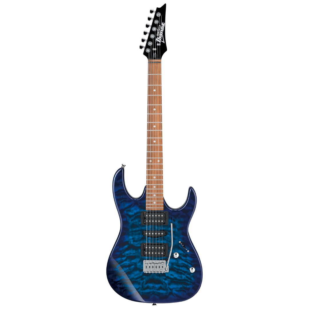 Ibanez Gio GRX70QA - Transparent Blue Burst (GRX70QA-TBB), IBANEZ, ELECTRIC GUITAR, ibanez-electric-guitar-grx70qa-tbb, ZOSO MUSIC SDN BHD