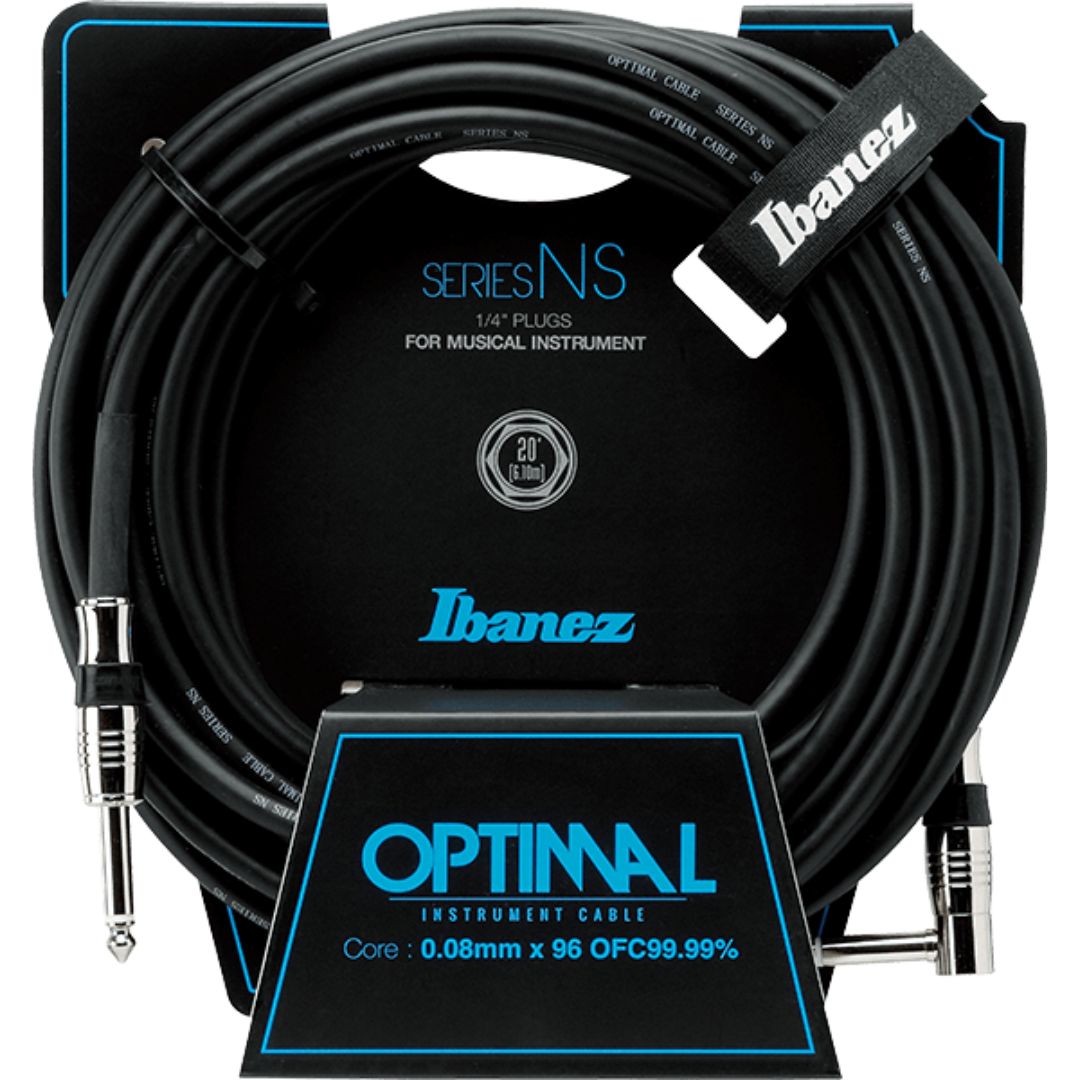 Ibanez NS20L 10ft Straight and Right Angle Plugs Guitar Instrument Cable (NS-20L / NS 20L), IBANEZ, CABLES, ibanez-cable-ns20l, ZOSO MUSIC SDN BHD