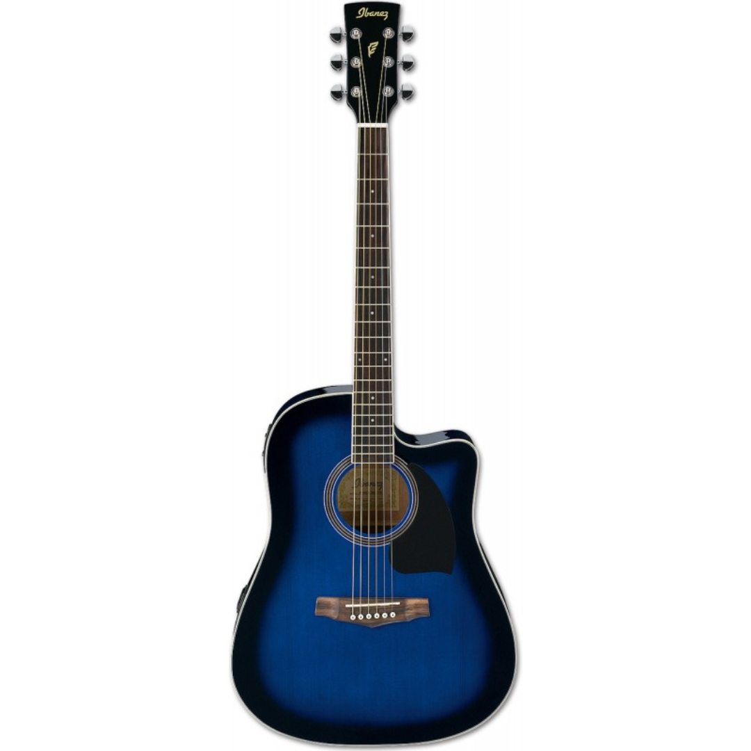 Ibanez PF15ECE - Transparent Blue Sunburst High Gloss (PF15ECE-TBS), IBANEZ, ACOUSTIC GUITAR, ibanez-acoustic-guitar-pf15ece-tbs, ZOSO MUSIC SDN BHD