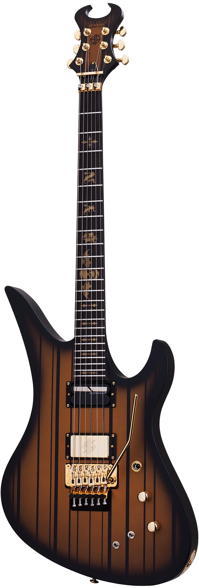 SCHECTER ELECTRIC GUITAR SYNYSTER CUSTOM S SUSTAINIAC FR SATIN GOLD BURST (1743) MADE IN KOREA, SCHECTER, ELECTRIC GUITAR, schecter-electric-guitar-syncustoms-sgb, ZOSO MUSIC SDN BHD