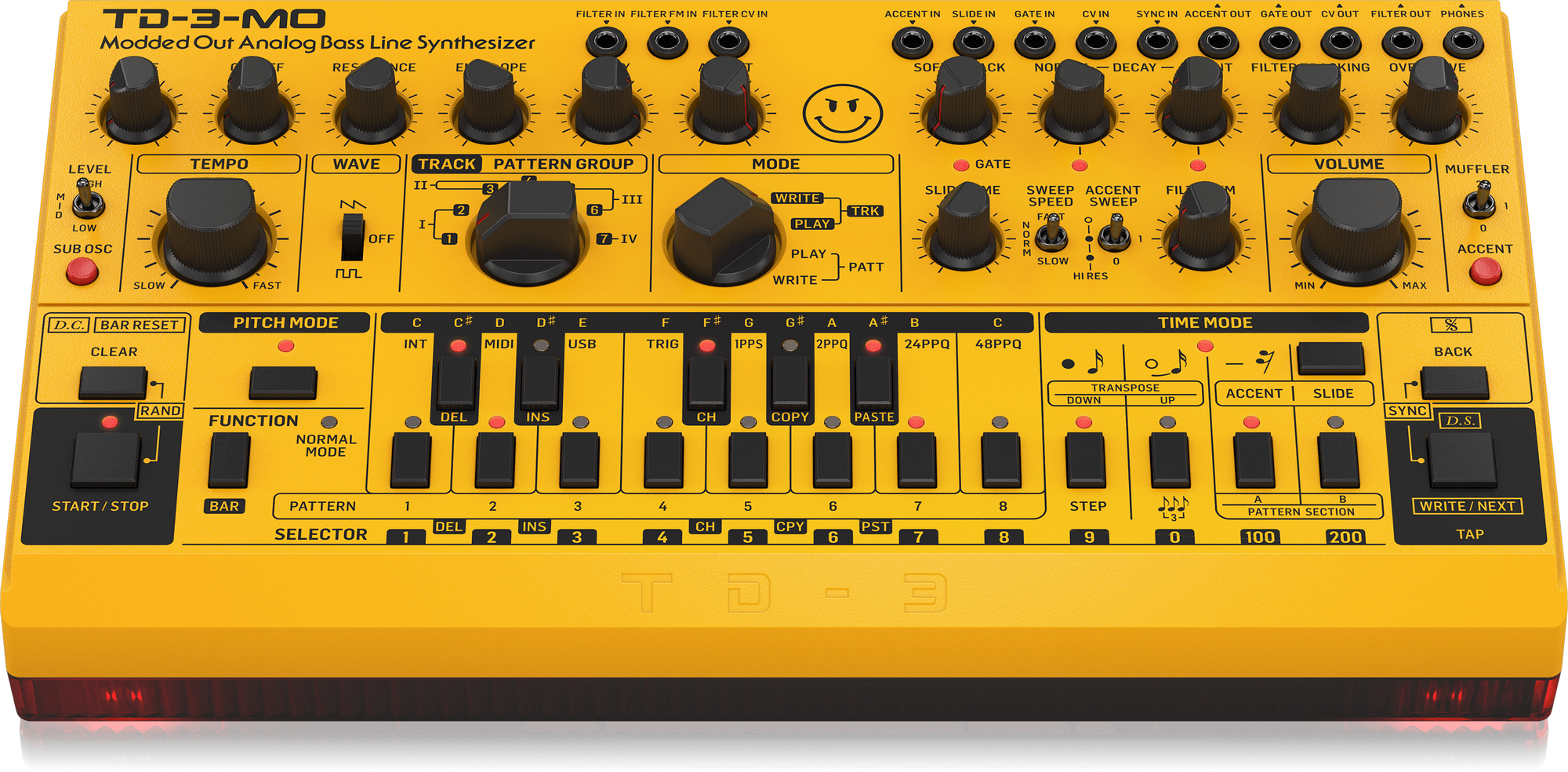 Behringer TD-3-MO-AM Analog Bass Line Synthesizer - Yellow | BEHRINGER , Zoso Music