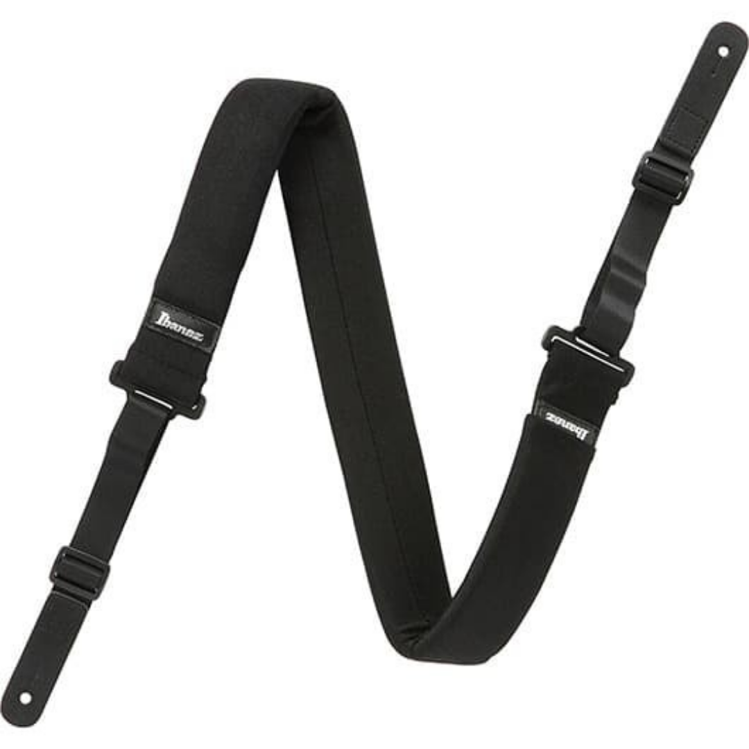 IBANEZ GSF50 GUITAR STRAP POWERPAD BLACK BK, IBANEZ, GUITAR & BASS ACCESSORIES, ibanez-guitar-accessories-ibagsf50-bk, ZOSO MUSIC SDN BHD