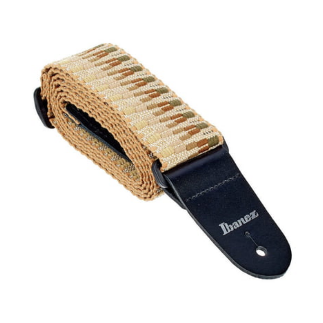 IBANEZ GSB50 C4 BRAIDED GUITAR STRAP COLOR KHAKI, IBANEZ, GUITAR & BASS ACCESSORIES, ibanez-guitar-accessories-ibagsb50-c4, ZOSO MUSIC SDN BHD