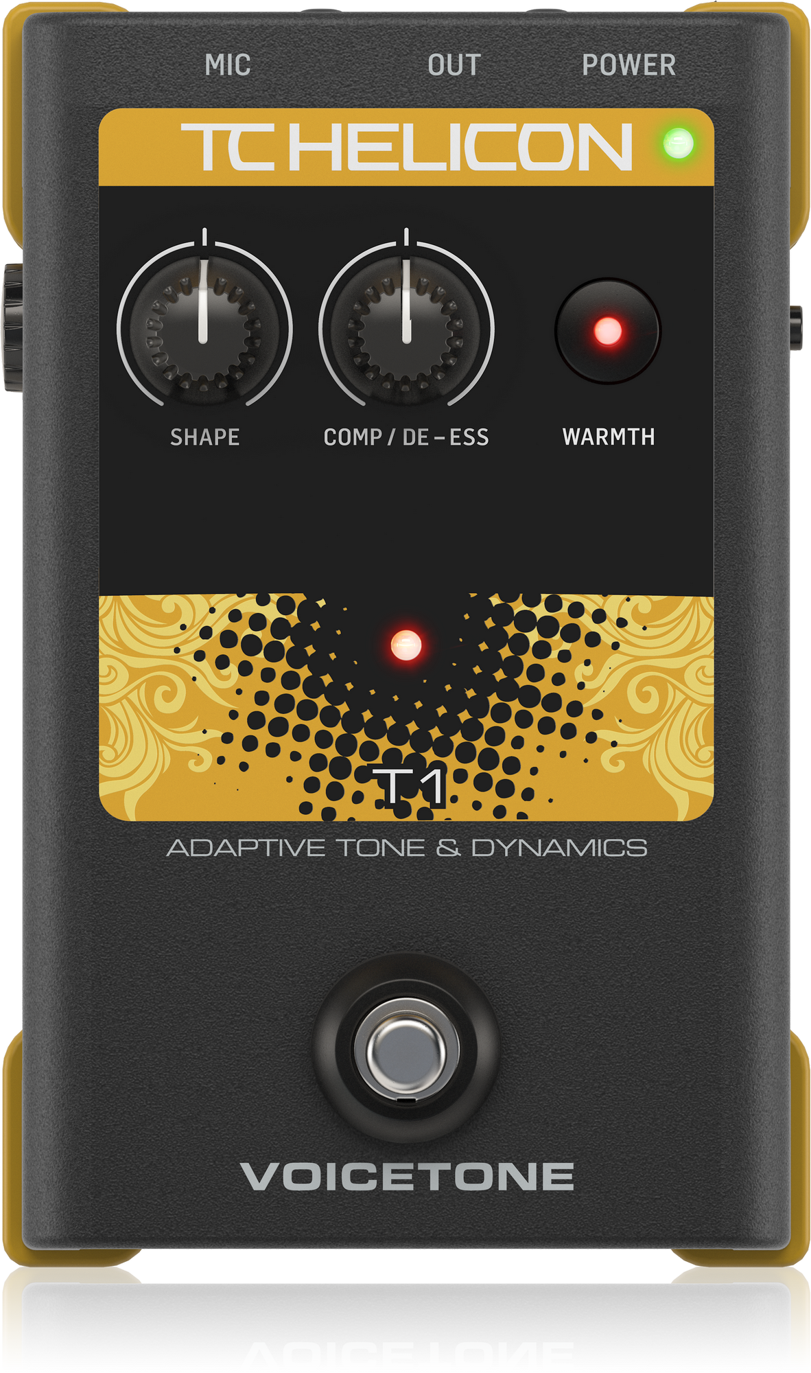 TC HELICON VOICETONE T1 SINGLE-BUTTON STOMPBOX FOR STUDIO MASTERED VOCAL TONE, TC HELICON, VOCAL PROCESSORS, tc-helicon-vocal-processors-voicetone-t1, ZOSO MUSIC SDN BHD