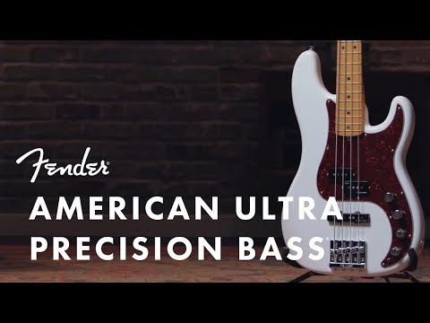 Fender American Ultra Precision Bass Guitar, RW FB, Mocha Burst